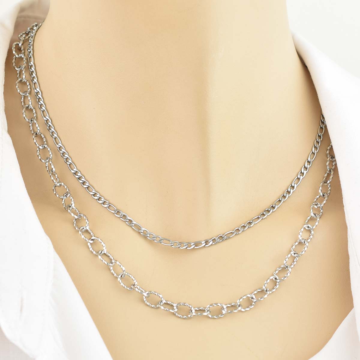 Agnes Chain Silver 6MM Αλυσίδα λαιμού από ανοξείδωτο ατσάλι 316L
